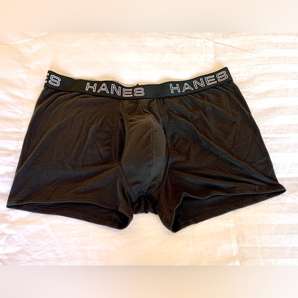 3 Pack Hanes Men's Total Support Pouch Trunk Underwear. (2 black, 1 gray); NWOT - Picture 4 of 16